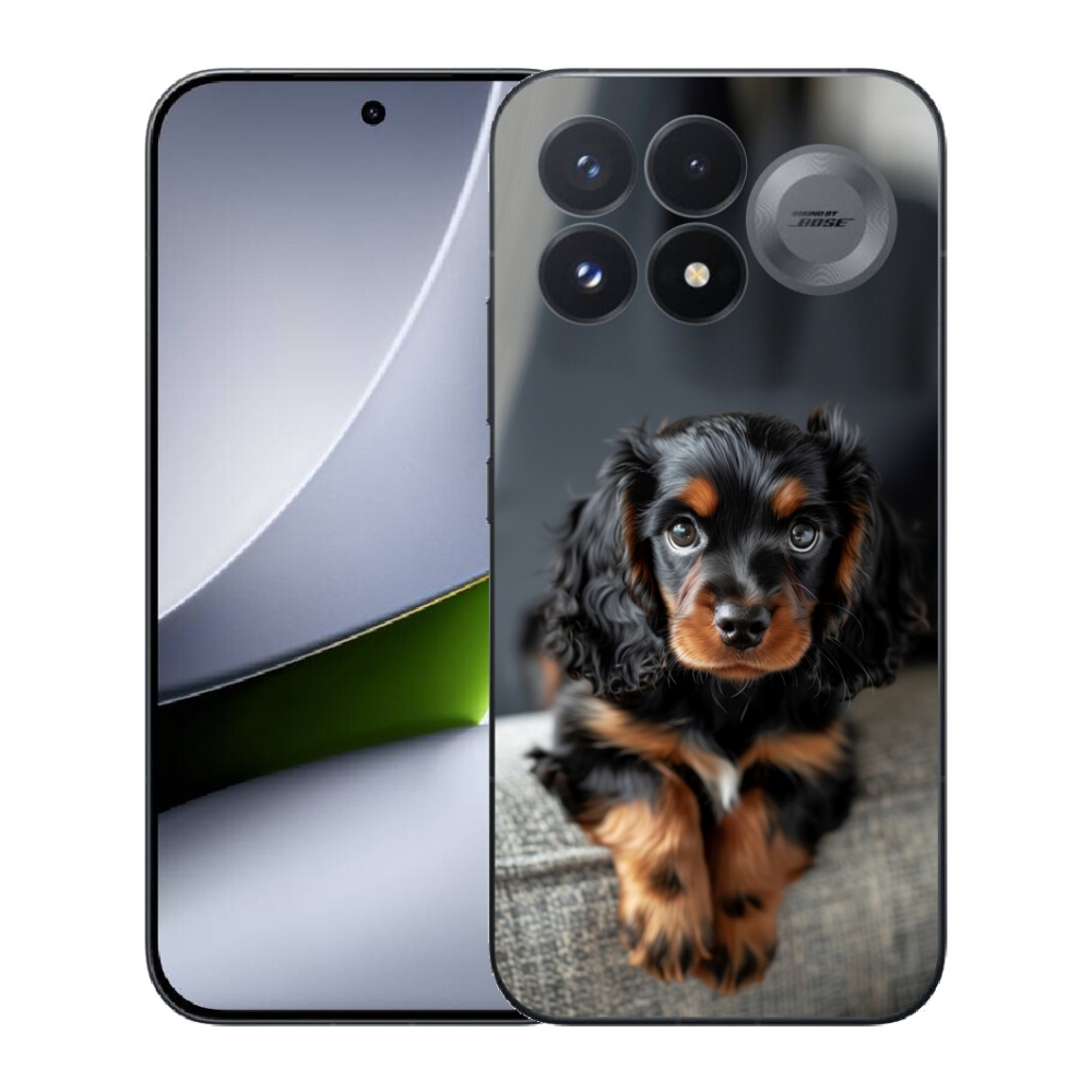 Gélový kryt mmCase na Xiaomi Poco F9 Pro 5G - roztomilý dlhosrstý jazvečík