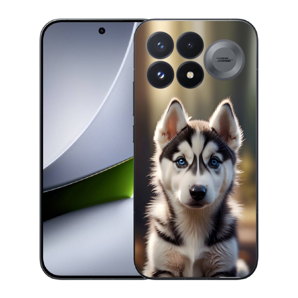 Gélový kryt mmCase na Xiaomi Poco F9 Pro 5G - roztomilý sibírsky husky