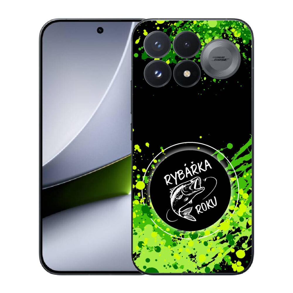 Gélový kryt mmCase na Xiaomi Poco F9 Pro 5G - rybárka roku čierne pozadie