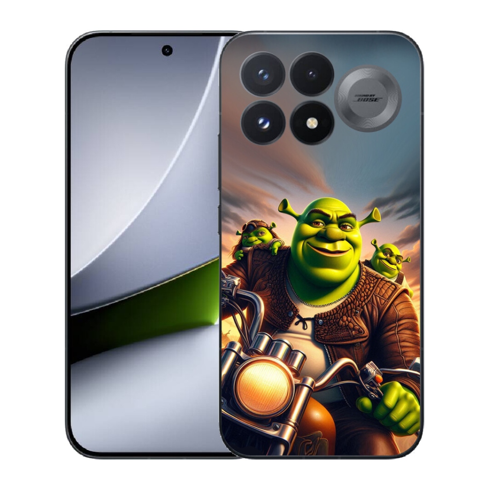 Gélový kryt mmCase na Xiaomi Poco F9 Pro 5G - shrek na motorke
