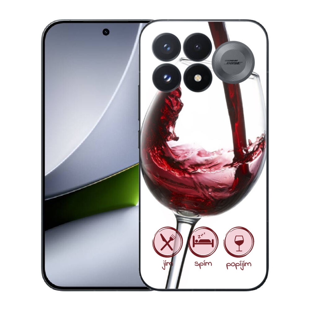 Gélový kryt mmCase na Xiaomi Poco F9 Pro 5G - pohár vína červené