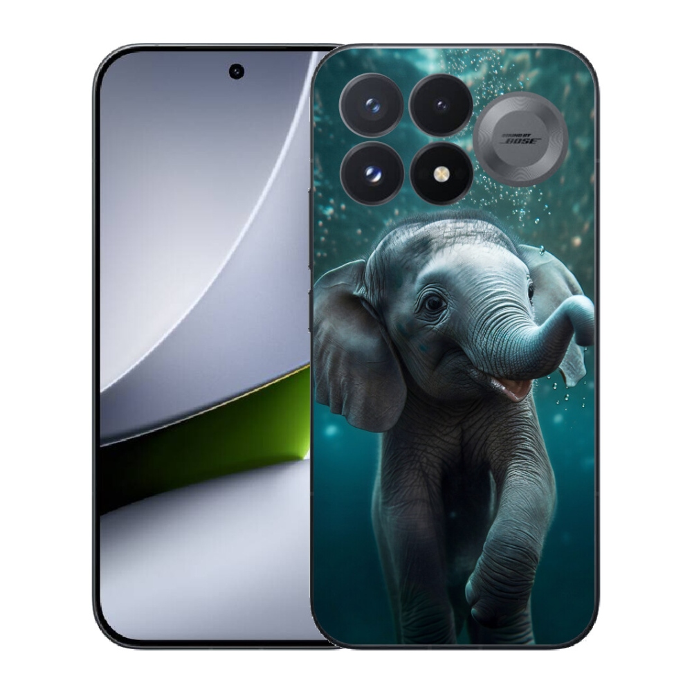 Gélový kryt mmCase na Xiaomi Poco F9 Pro 5G - sloník pod vodou