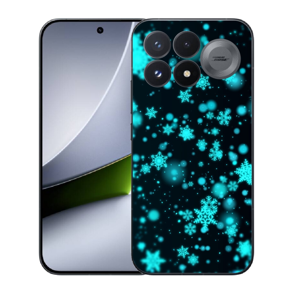 Gélový kryt mmCase na Xiaomi Poco F9 Pro 5G - snehové vločky 1