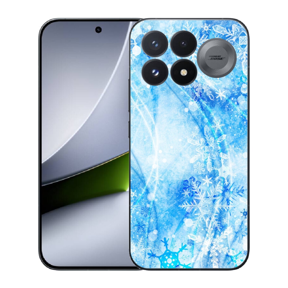 Gélový kryt mmCase na Xiaomi Poco F9 Pro 5G - snehové vločky