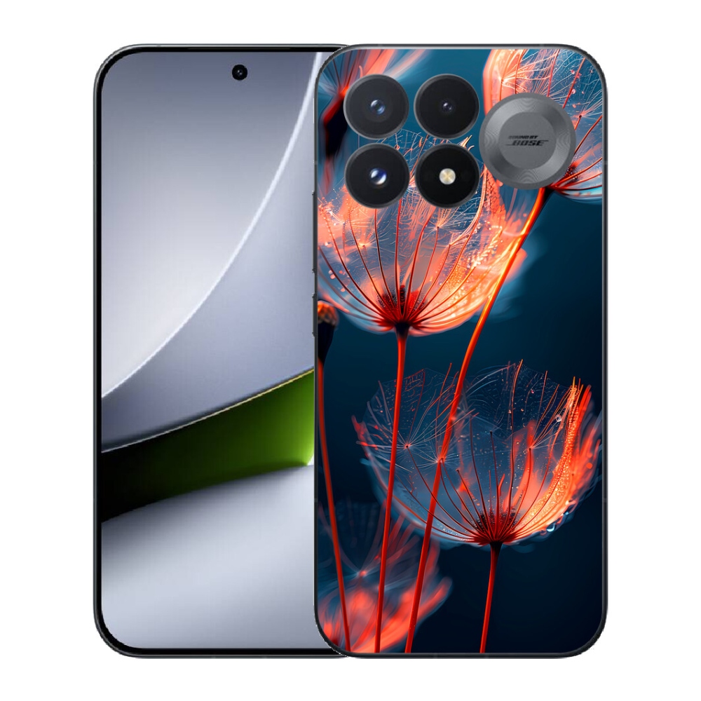 Gélový kryt mmCase na Xiaomi Poco F9 Pro 5G - svetielkujúce páperie