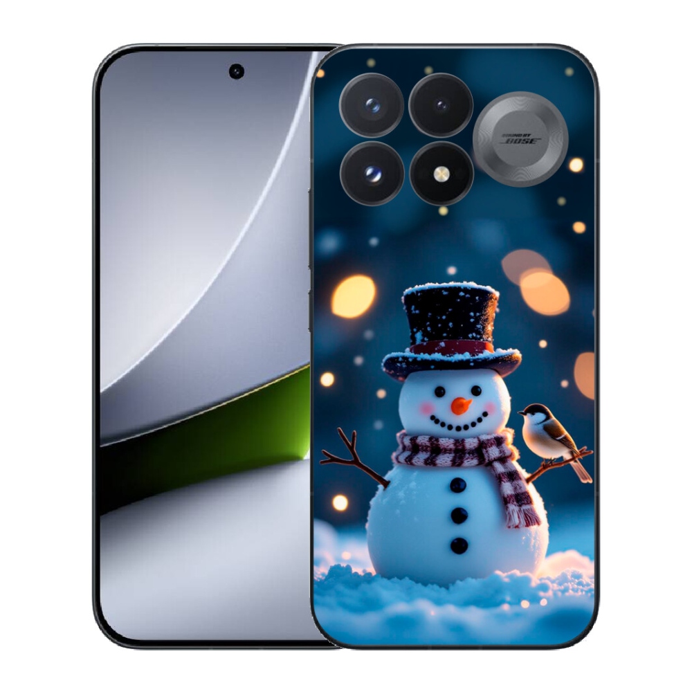 Gélový kryt mmCase na Xiaomi Poco F9 Pro 5G - vianočný snehuliak