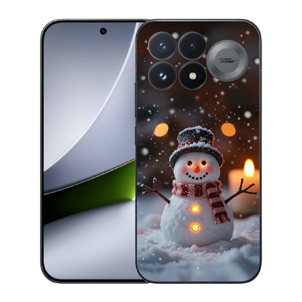 Gélový kryt mmCase na Xiaomi Poco F9 Pro 5G - veselý snehuliak