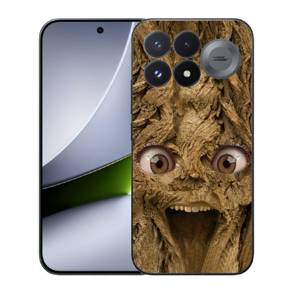 Gélový kryt mmCase na Xiaomi Poco F9 Pro 5G - veselý strom s očami