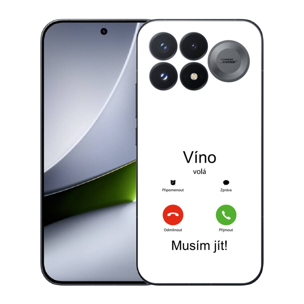 Gélový kryt mmCase na Xiaomi Poco F9 Pro 5G - víno volá biele pozadie