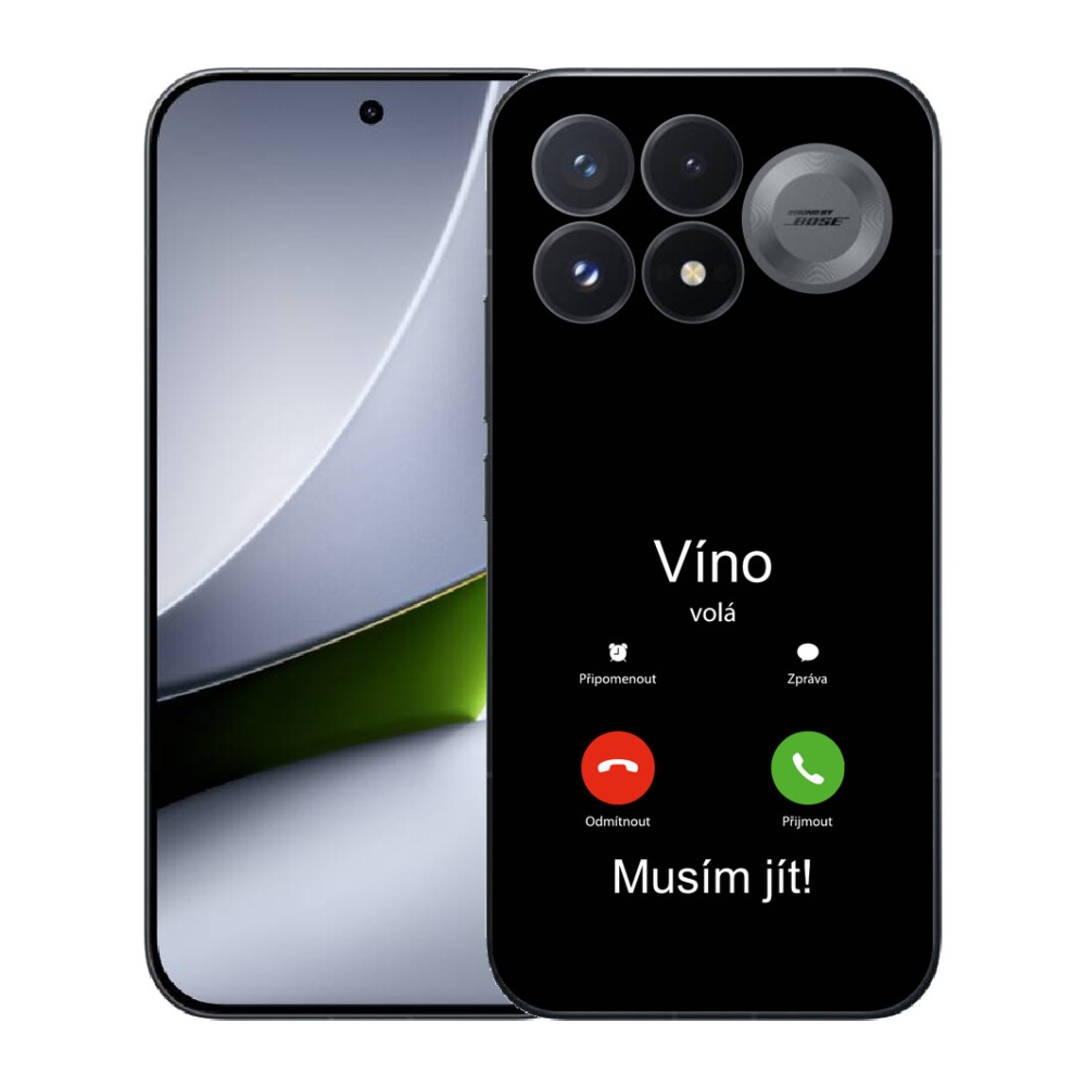 Gélový kryt mmCase na Xiaomi Poco F9 Pro 5G - víno volá čierne pozadie