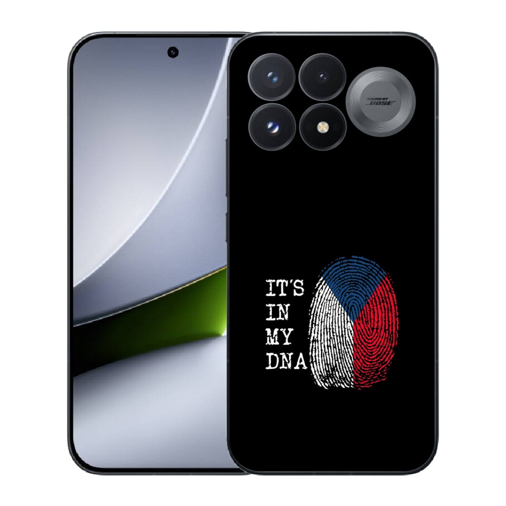 Gélový kryt mmCase na Xiaomi Poco F9 Pro 5G - vlajka odtlačok prsta čierne pozadie