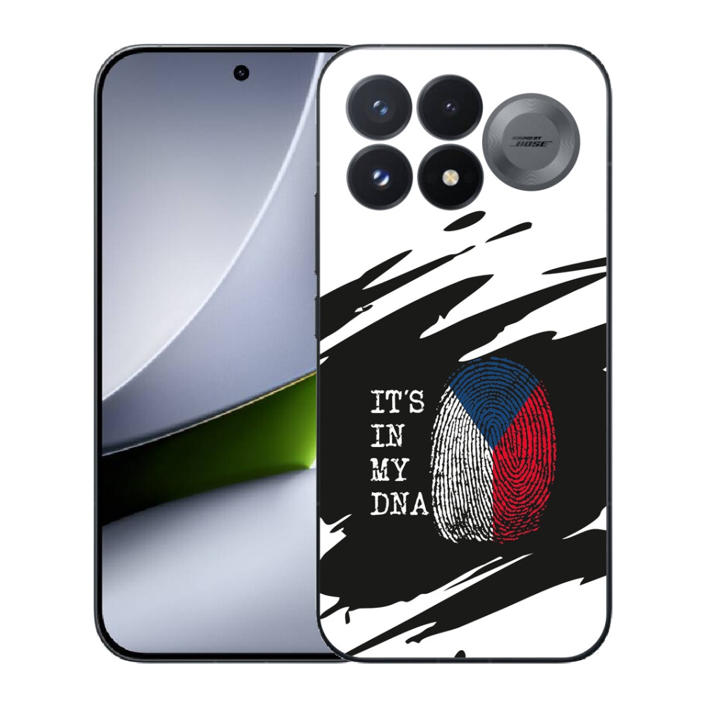 Gélový kryt mmCase na Xiaomi Poco F9 Pro 5G - vlajka odtlačok prsta čiernobiele pozadie