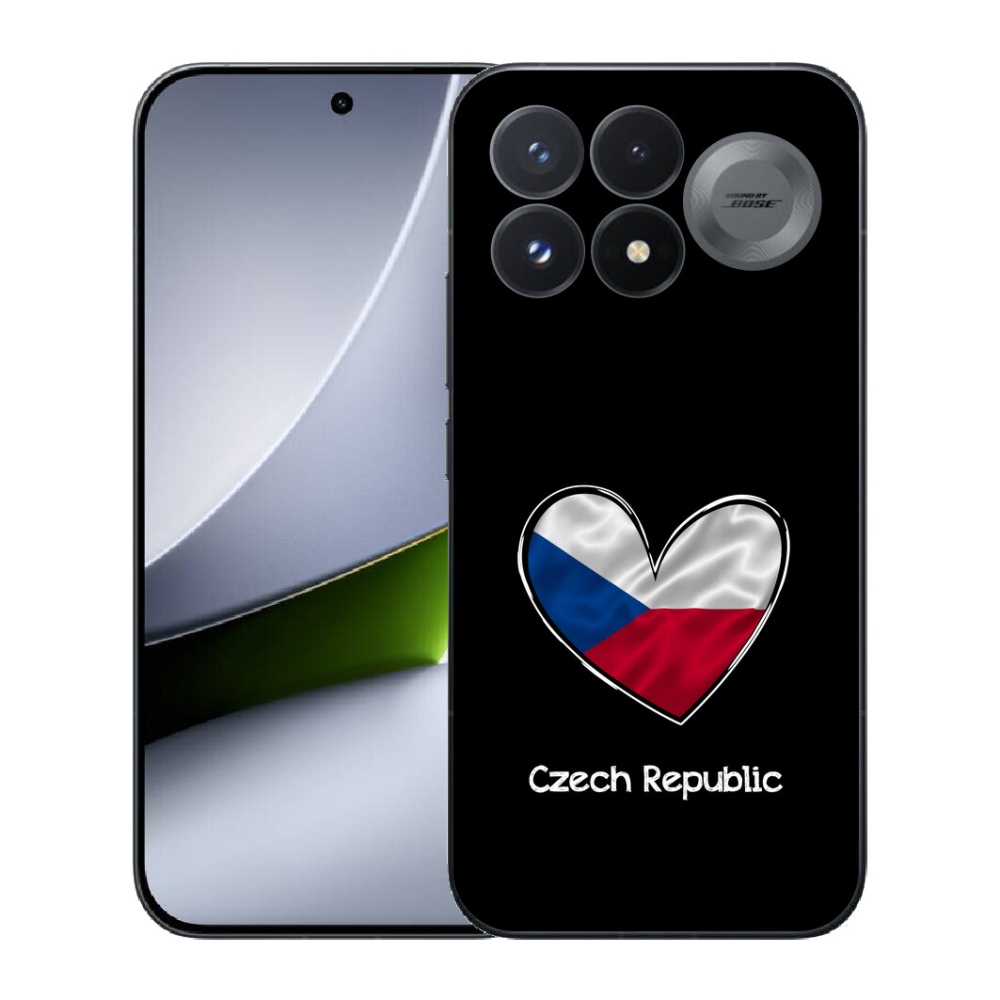 Gélový kryt mmCase na Xiaomi Poco F9 Pro 5G - vlajka srdca čierne pozadie