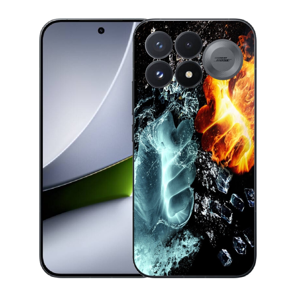 Gélový kryt mmCase na Xiaomi Poco F9 Pro 5G - voda a oheň
