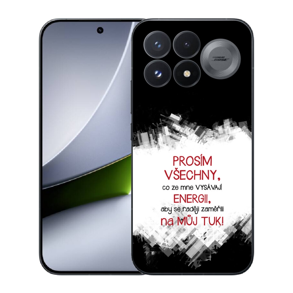 Gélový kryt mmCase na Xiaomi Poco F9 Pro 5G - vtipný text 1 červený