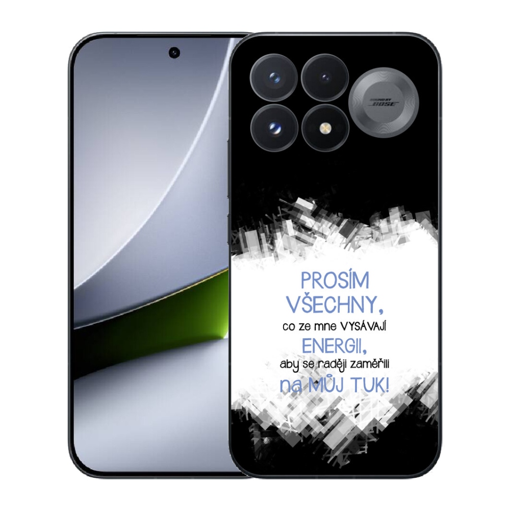 Gélový kryt mmCase na Xiaomi Poco F9 Pro 5G - vtipný text 1 modrý