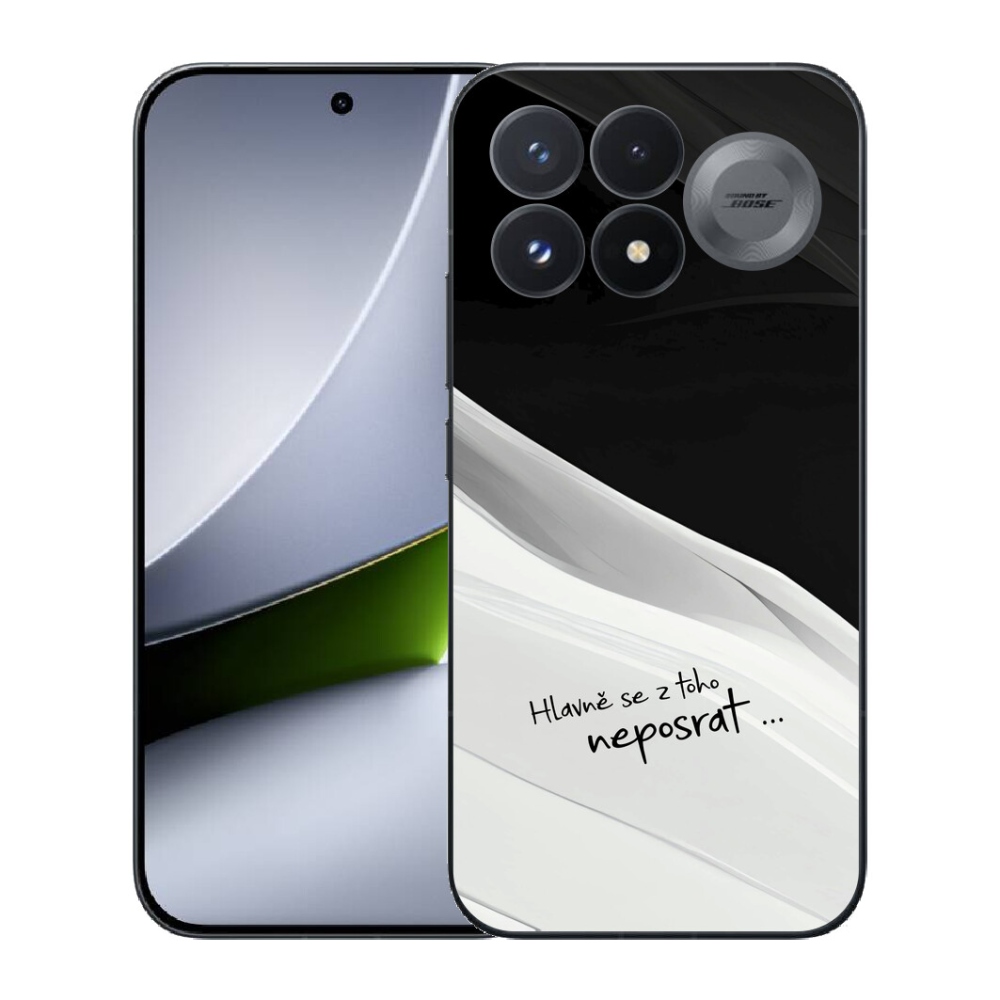 Gélový kryt mmCase na Xiaomi Poco F9 Pro 5G - vtipný text 13 bieločierne pozadie