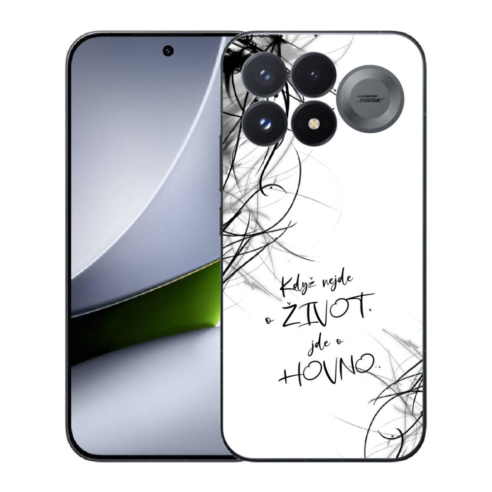 Gélový kryt mmCase na Xiaomi Poco F9 Pro 5G - vtipný text 16 biele pozadie