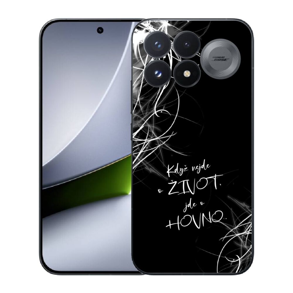 Gélový kryt mmCase na Xiaomi Poco F9 Pro 5G - vtipný text 16 čierne pozadie