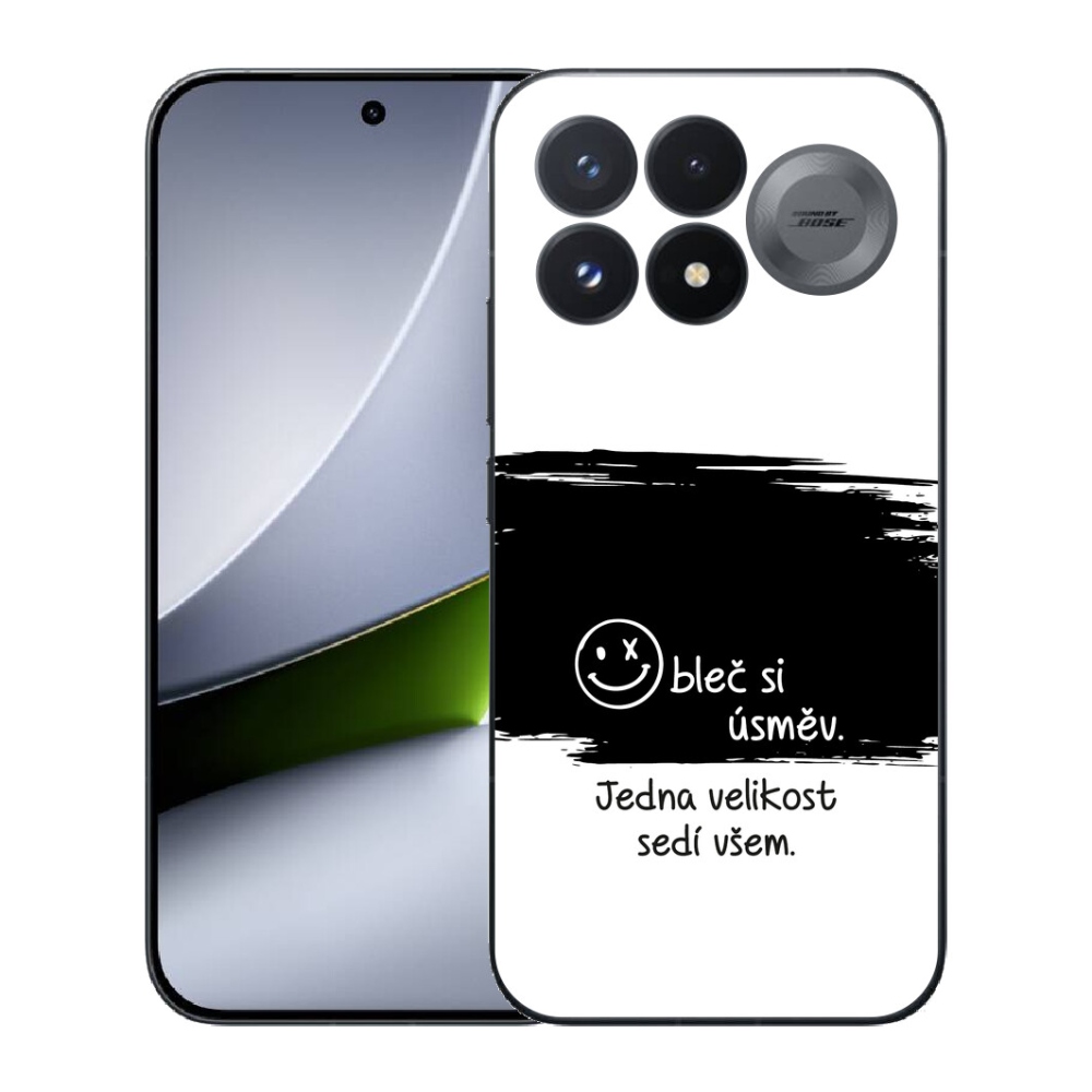 Gélový kryt mmCase na Xiaomi Poco F9 Pro 5G - vtipný text 8 čiernobiele pozadie
