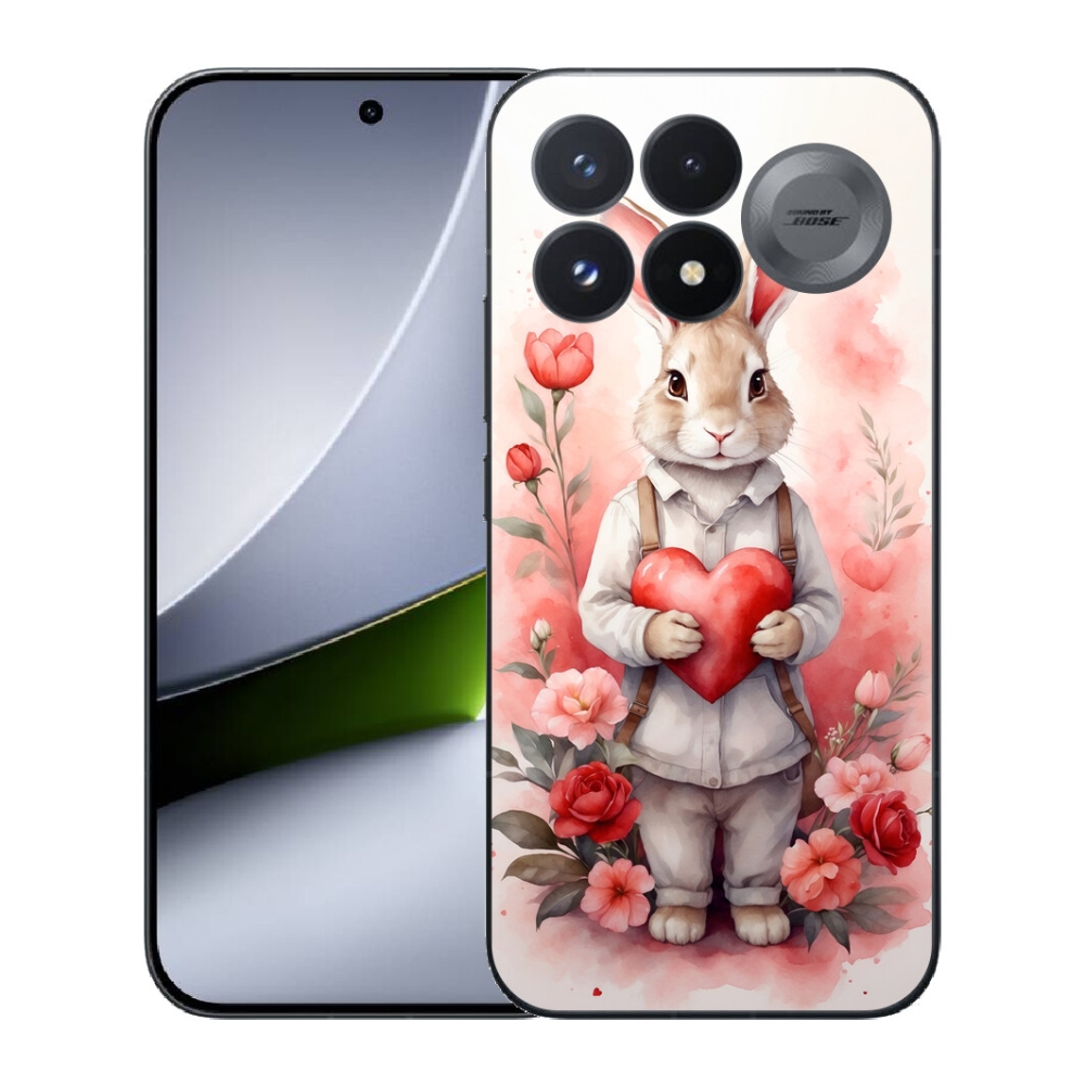 Gélový kryt mmCase na Xiaomi Poco F9 Pro 5G - zajac so srdiečkom