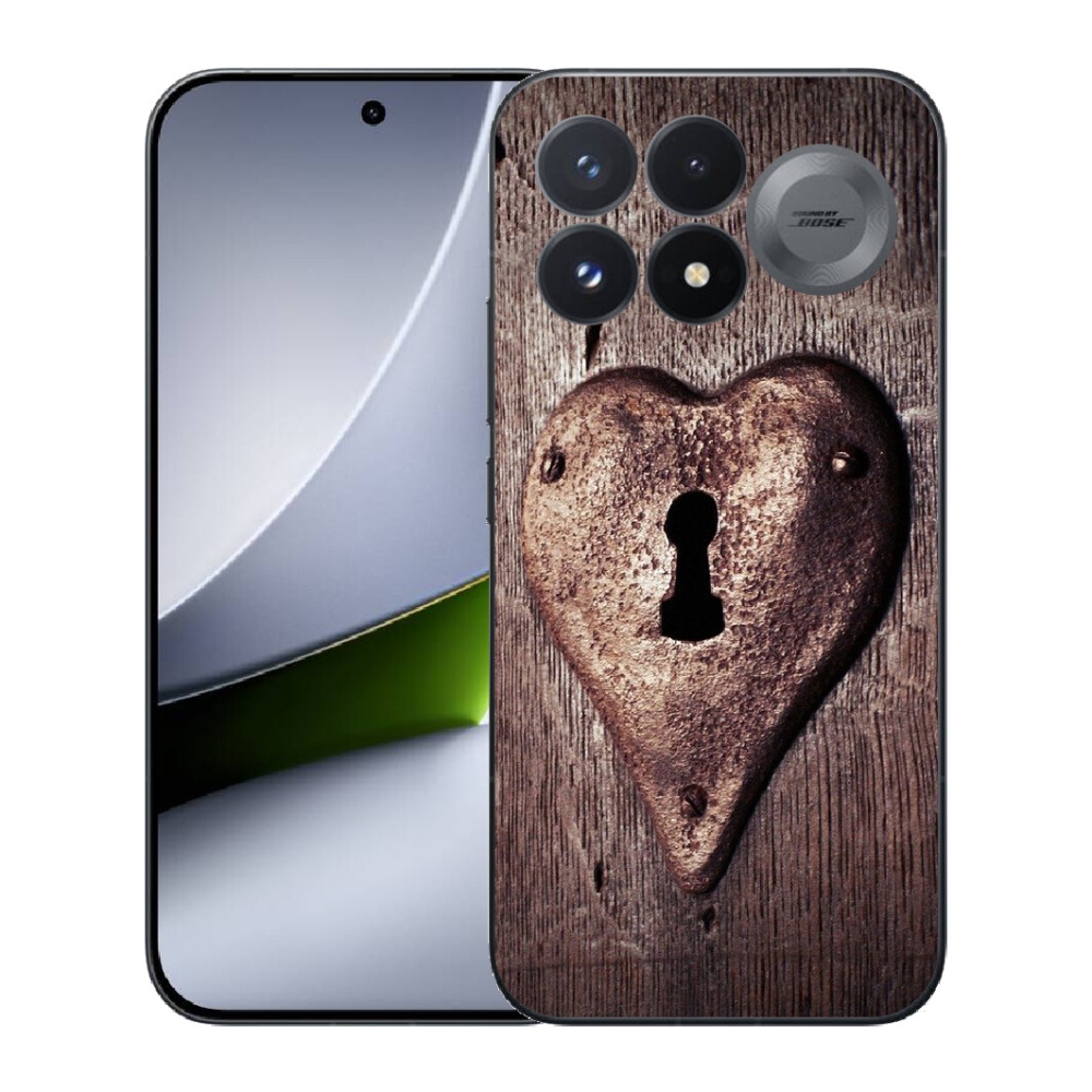 Gélový kryt mmCase na Xiaomi Poco F9 Pro 5G - zámok v tvare srdca