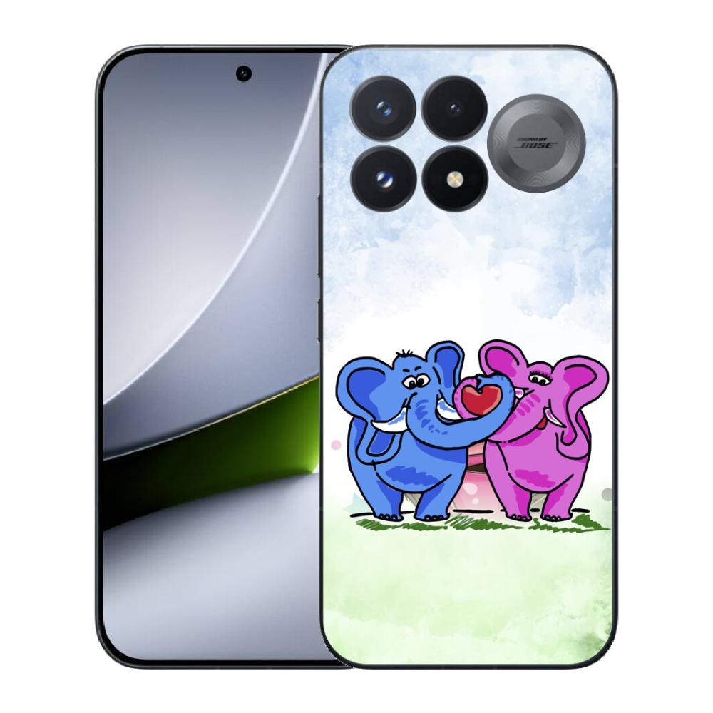 Gélový kryt mmCase na Xiaomi Poco F9 Pro 5G - zamilovaní slony