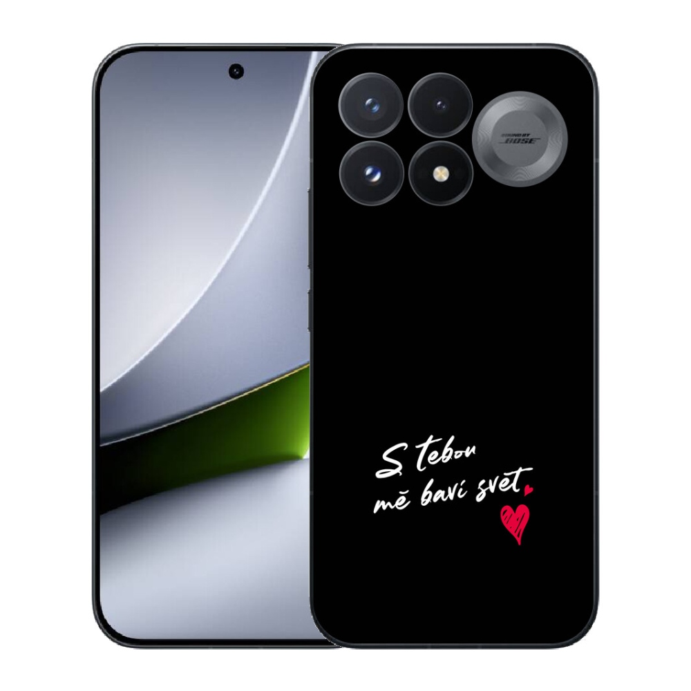 Gélový kryt mmCase na Xiaomi Poco F9 Pro 5G - zamilovaný text 1 čierne pozadie