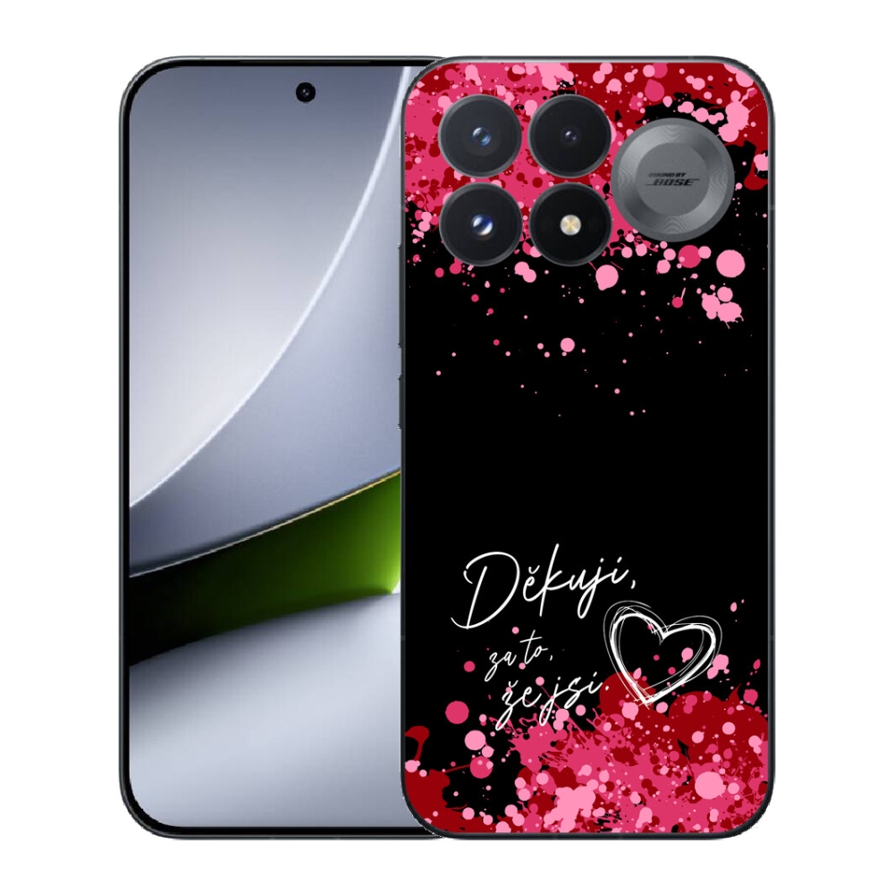 Gélový kryt mmCase na Xiaomi Poco F9 Pro 5G - zamilovaný text 2 čierne pozadie