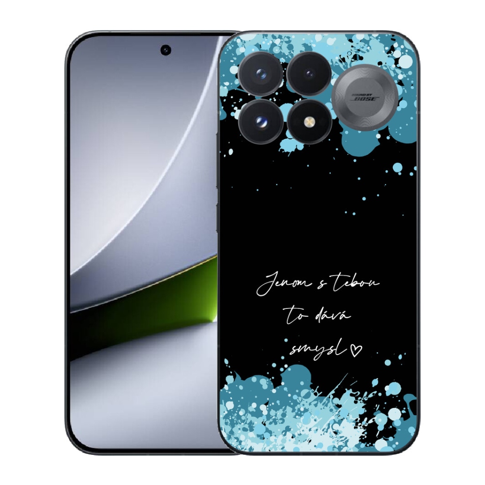 Gélový kryt mmCase na Xiaomi Poco F9 Pro 5G - zamilovaný text čierne pozadie