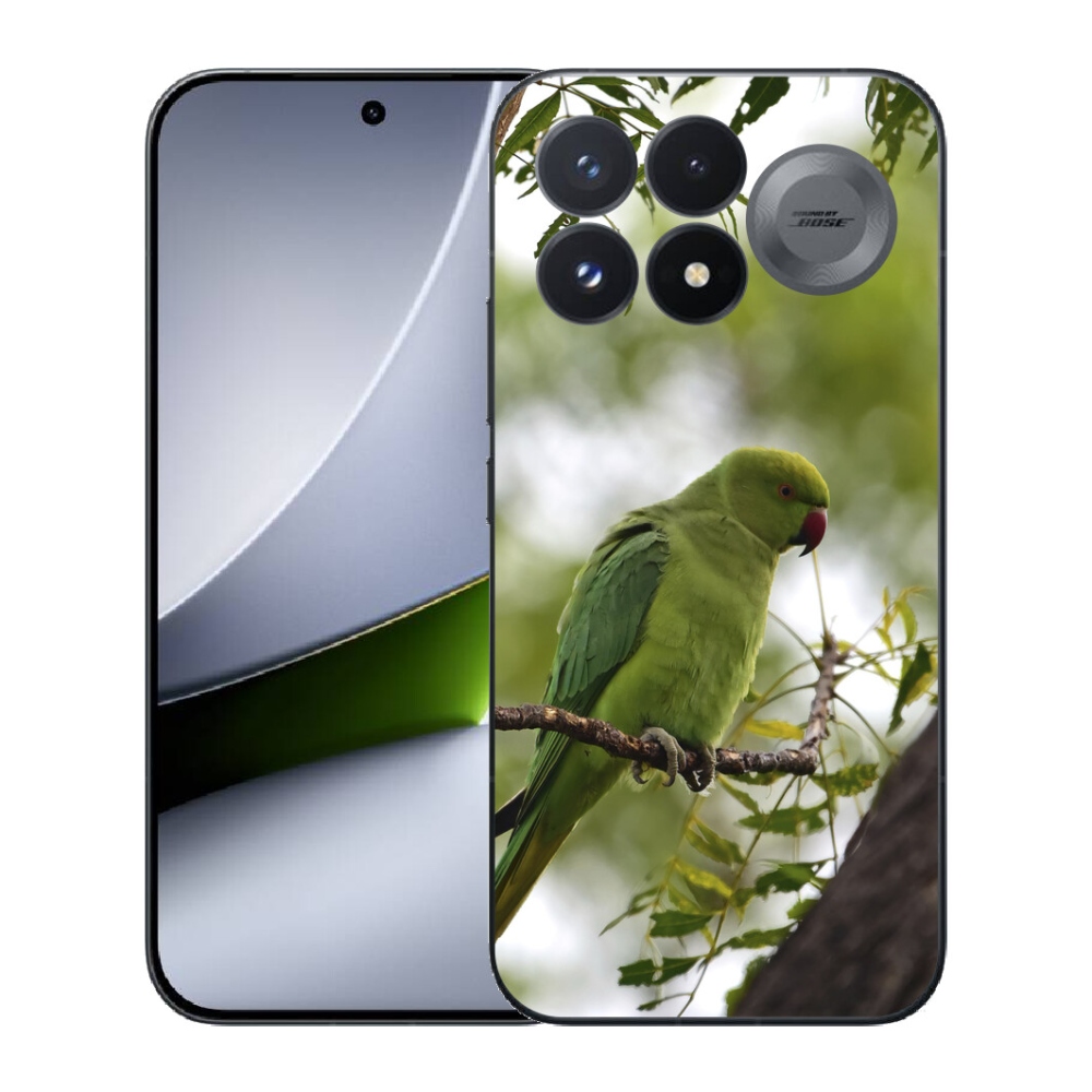 Gélový kryt mmCase na Xiaomi Poco F9 Pro 5G - zelený papagáj