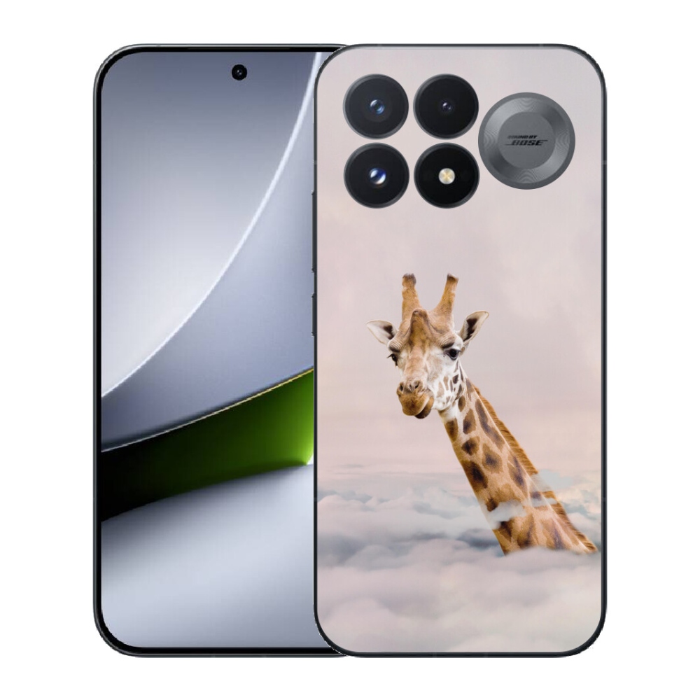 Gélový kryt mmCase na Xiaomi Poco F9 Pro 5G - žirafa v oblakoch