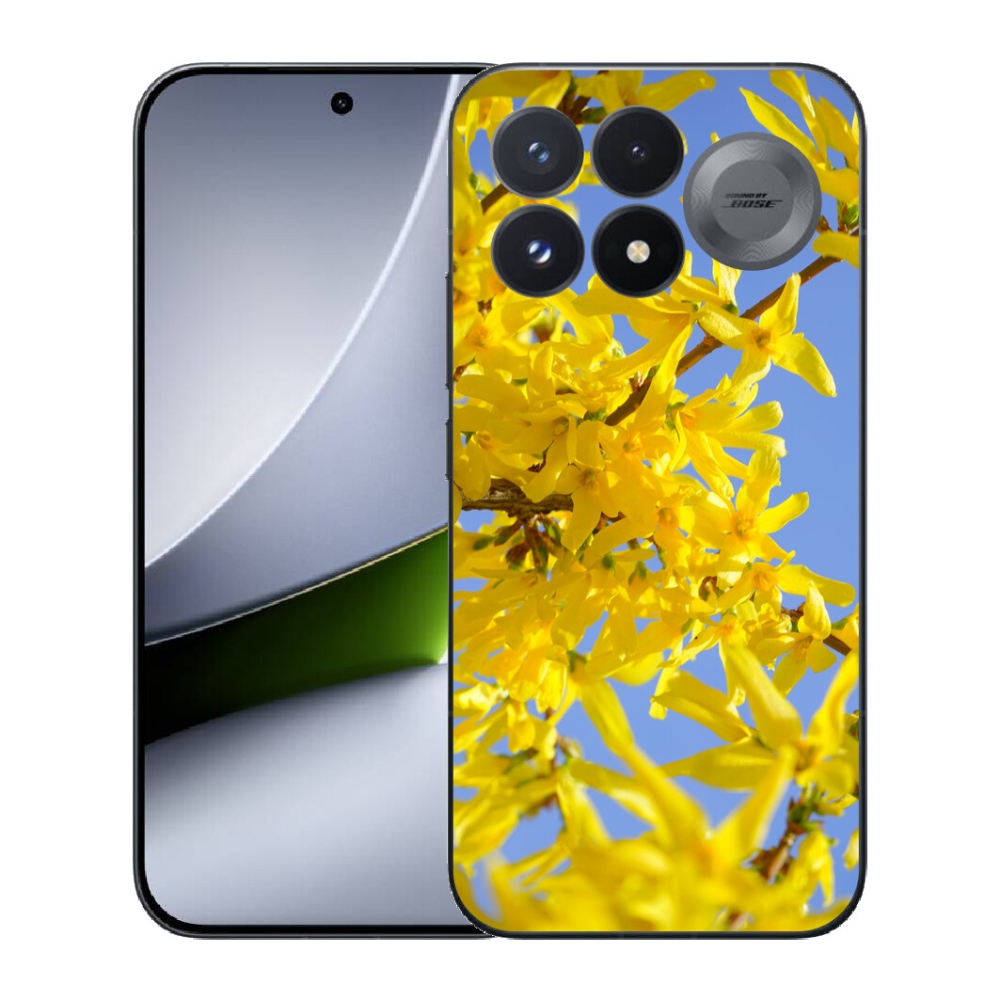 Gélový kryt mmCase na Xiaomi Poco F9 Pro 5G - žlté kvety