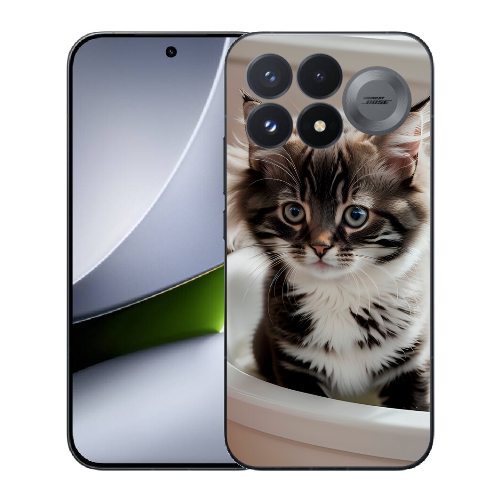 Gélový kryt mmCase na Xiaomi Poco F9 Pro 5G - zvedavé mačiatko