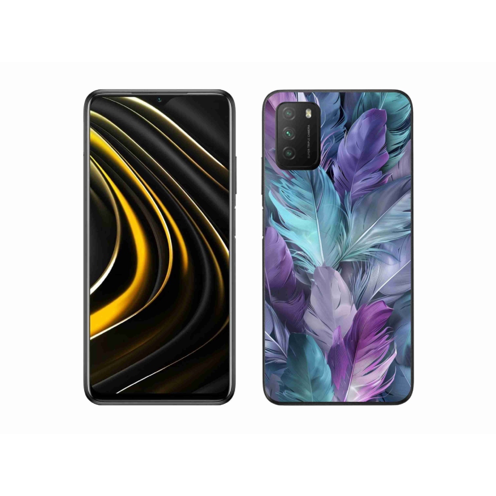 Gélový kryt mmCase na Xiaomi Poco M3 - farebné perie 2