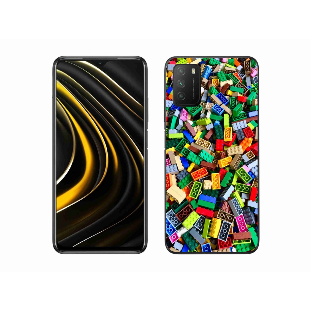 Gélový kryt mmCase na Xiaomi Poco M3 - farebné stavebné kocky
