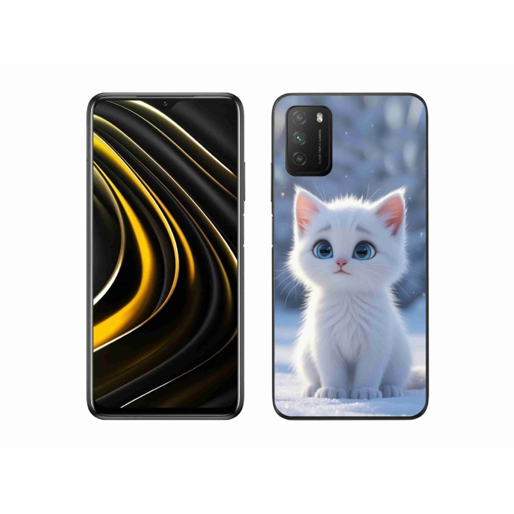 Gélový kryt mmCase na Xiaomi Poco M3 - biele mačiatko 3