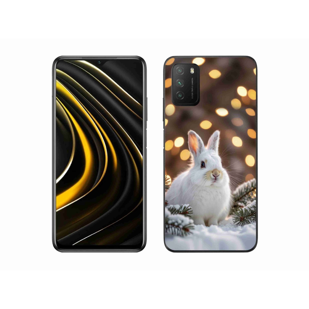 Gélový kryt mmCase na Xiaomi Poco M3 - biely zajac