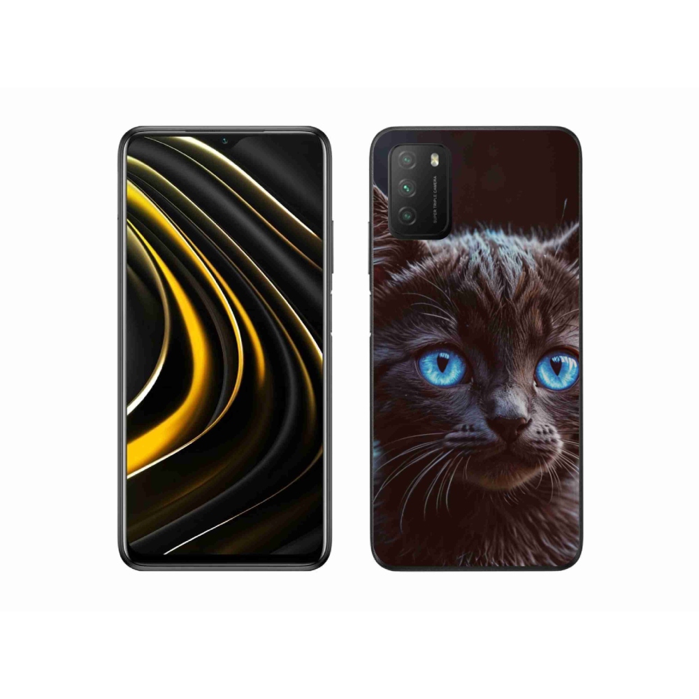 Gélový kryt mmCase na Xiaomi Poco M3 - čierne mačiatko 2