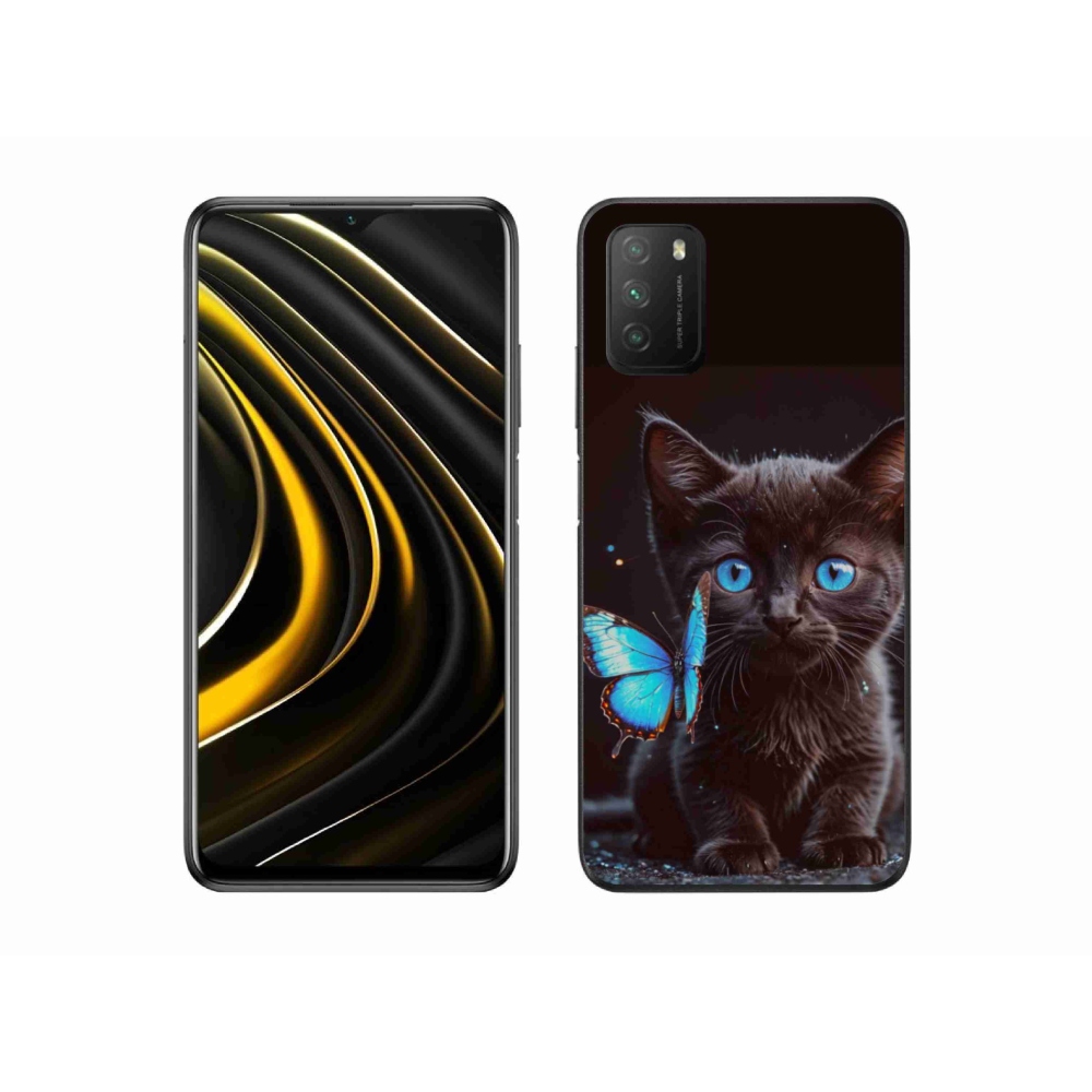 Gélový kryt mmCase na Xiaomi Poco M3 - čierne mačiatko 3