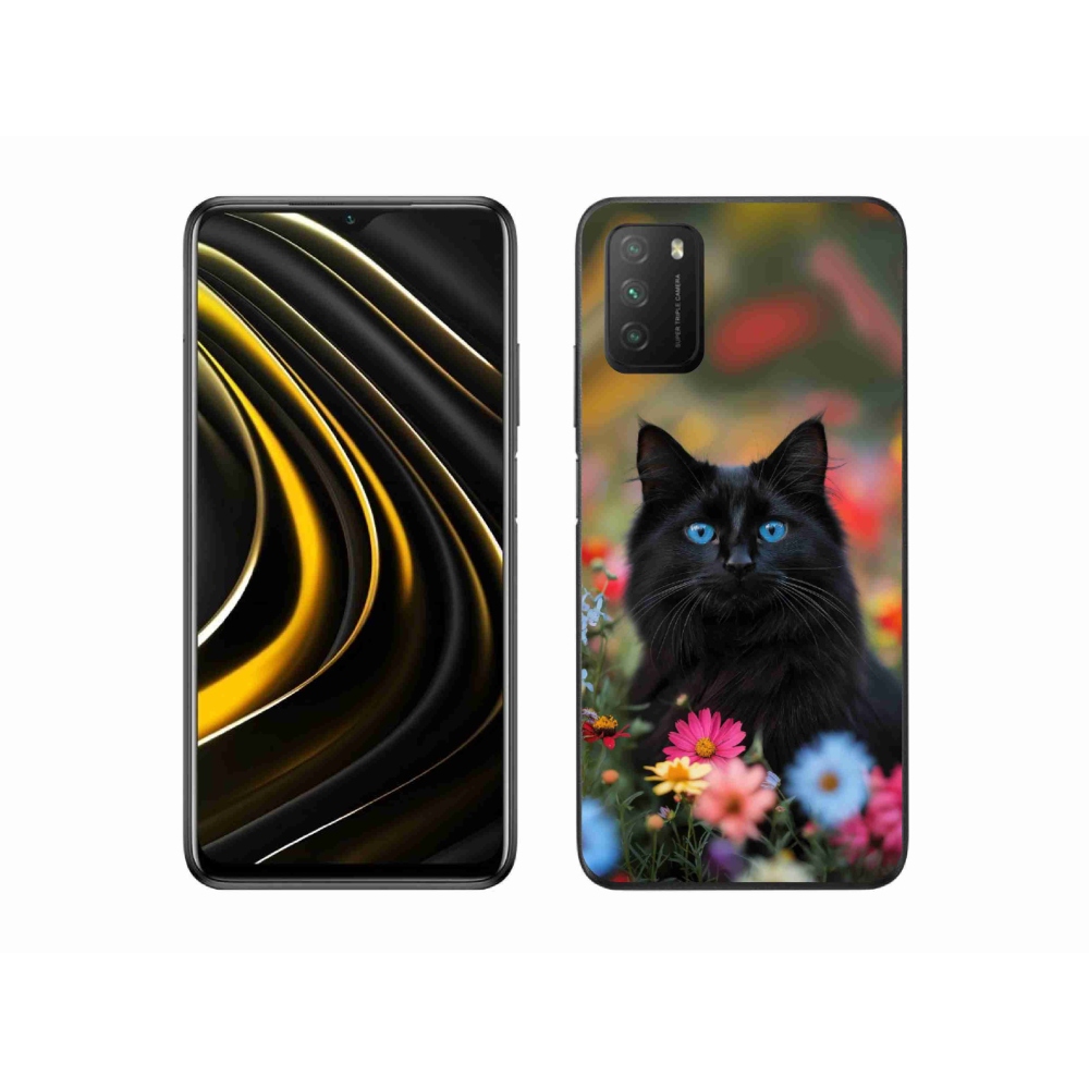 Gélový kryt mmCase na Xiaomi Poco M3 - čierne mačiatko 4