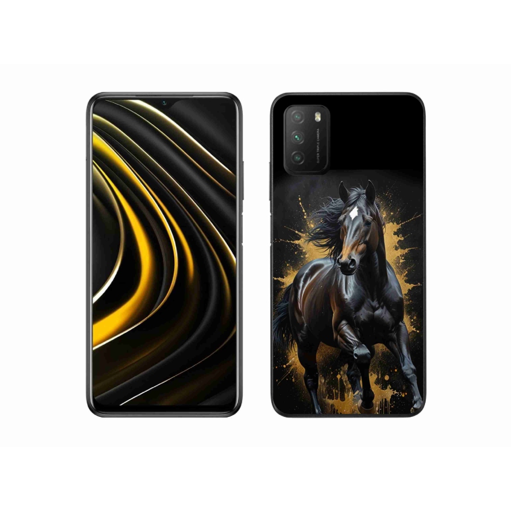 Gélový kryt mmCase na Xiaomi Poco M3 - elegantný čierny žrebec