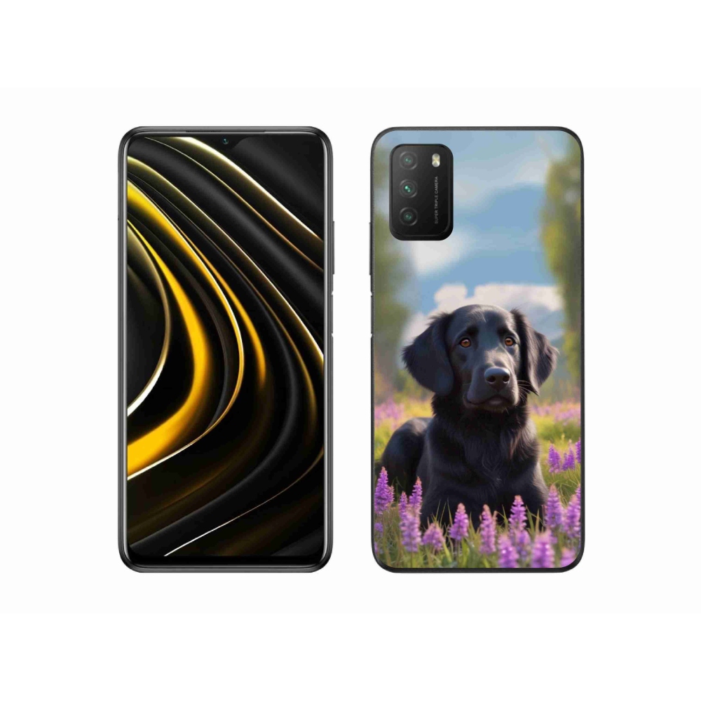 Gélový kryt mmCase na Xiaomi Poco M3 - elegantný čierny retriever