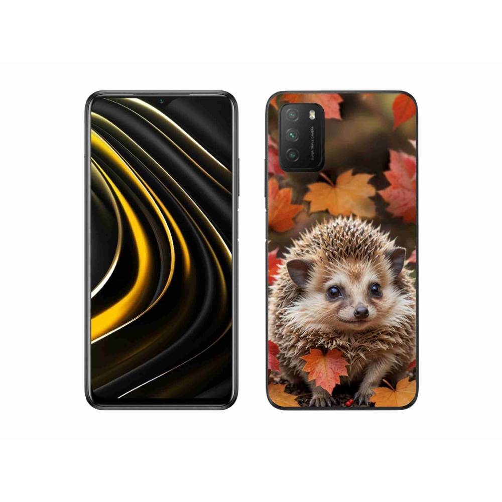 Gélový kryt mmCase na Xiaomi Poco M3 - ježko v lístia