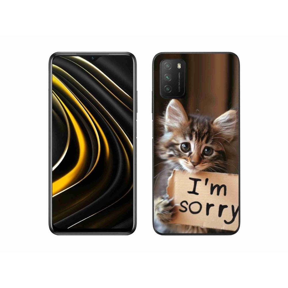 Gélový kryt mmCase na Xiaomi Poco M3 - mačacie ospravedlnenie