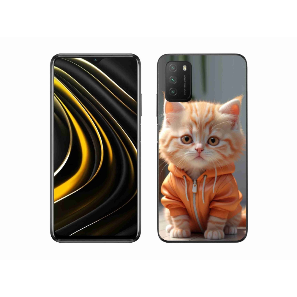 Gélový kryt mmCase na Xiaomi Poco M3 - mačiatko v mikine