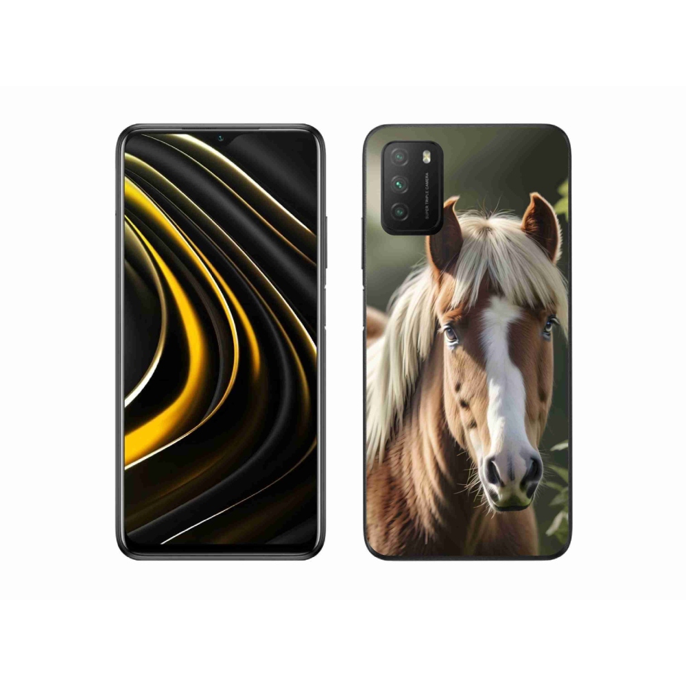 Gélový kryt mmCase na Xiaomi Poco M3 - kôň so svetlou hrivou