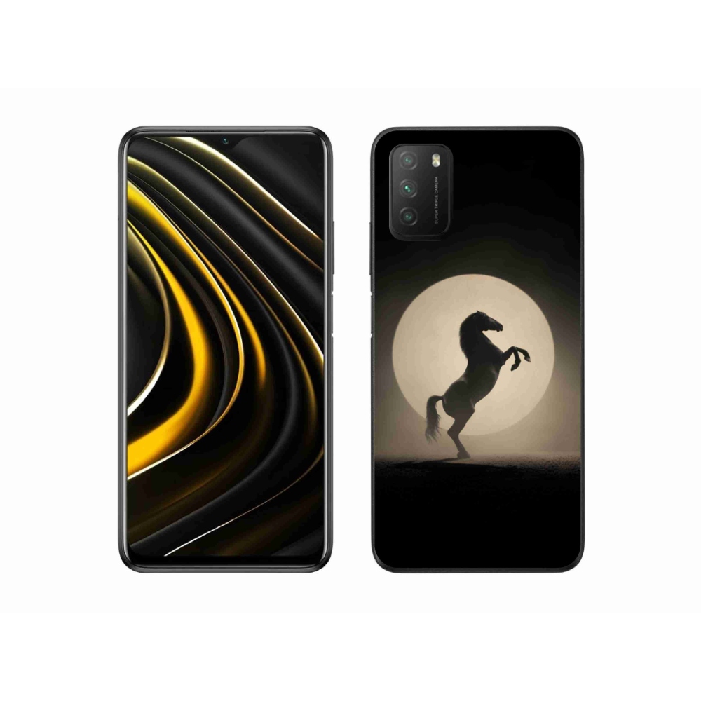 Gélový kryt mmCase na Xiaomi Poco M3 - kôň v siluete