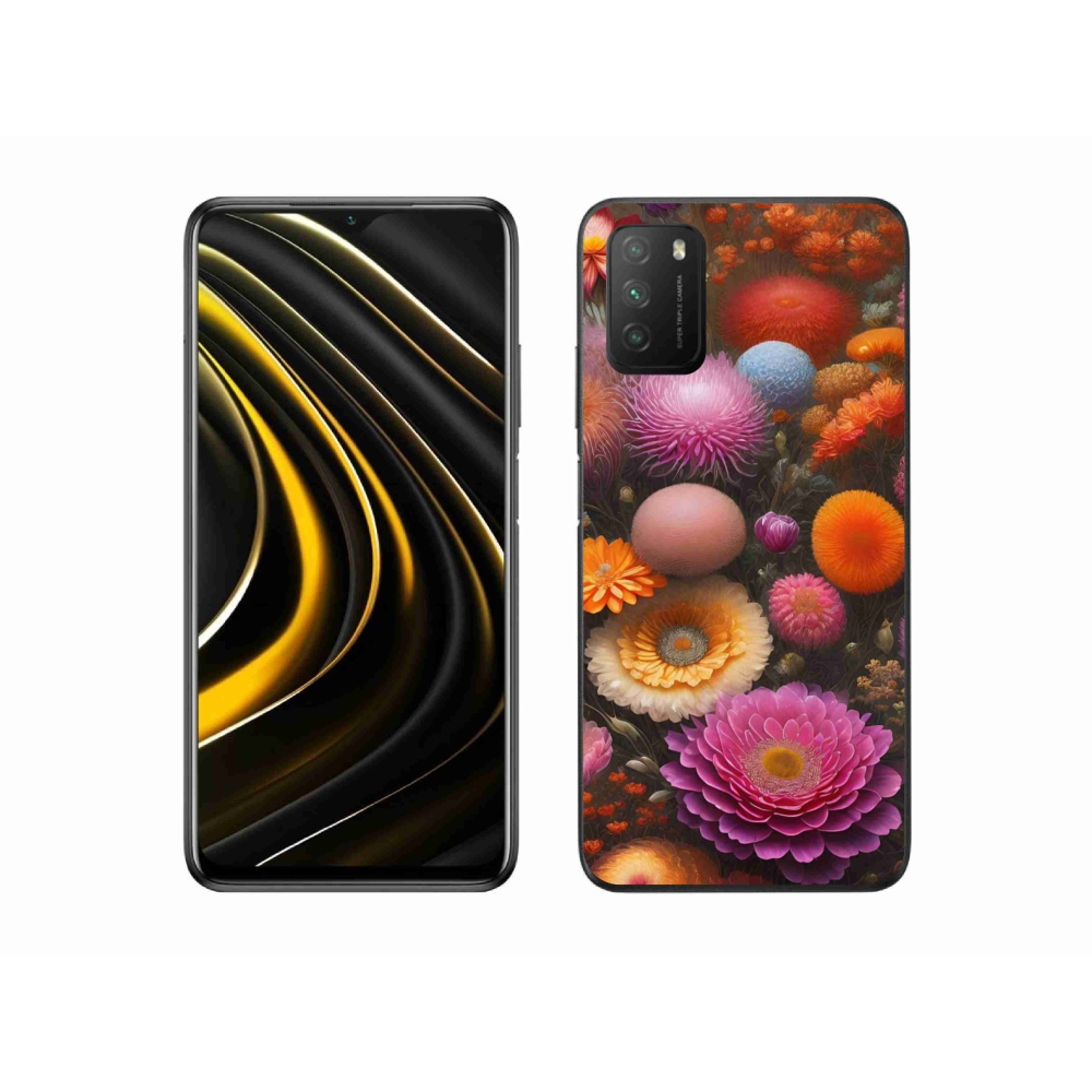Gélový kryt mmCase na Xiaomi Poco M3 - kvetinová kompozícia