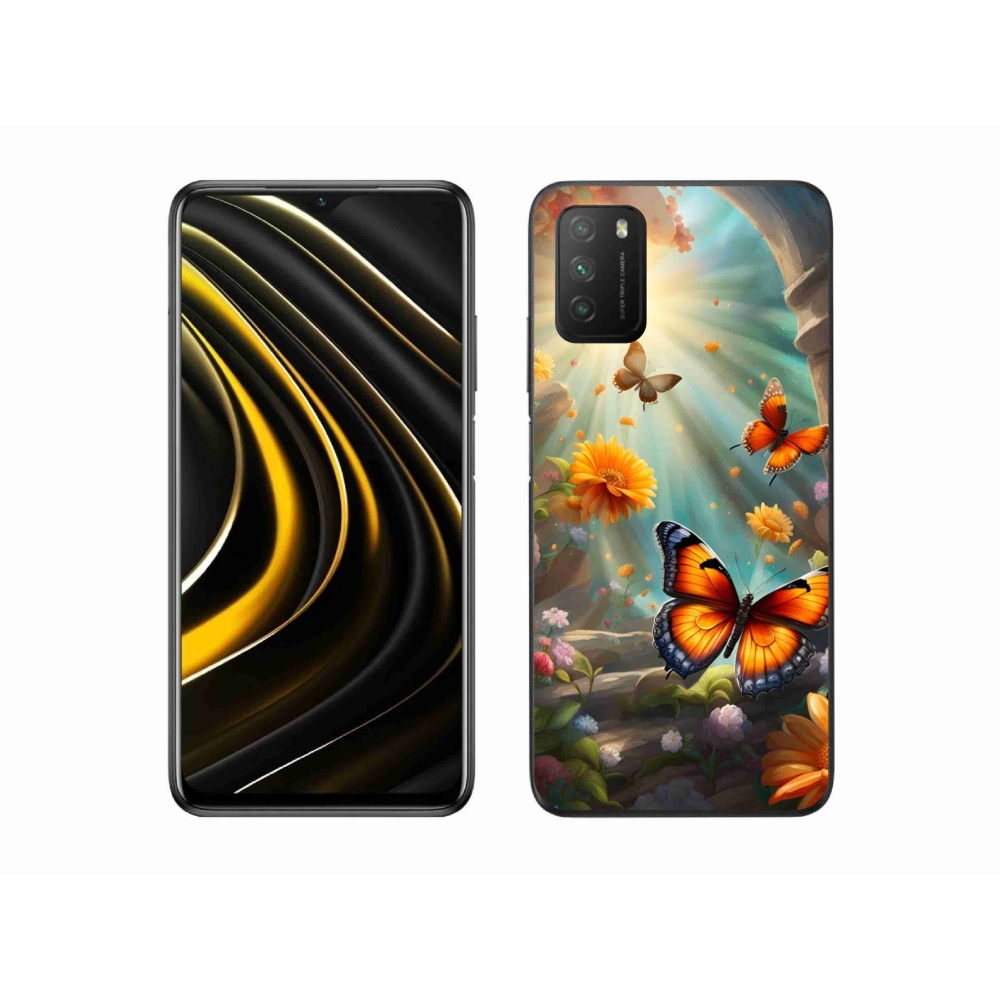 Gélový kryt mmCase na Xiaomi Poco M3 - motýlia záhrada 2